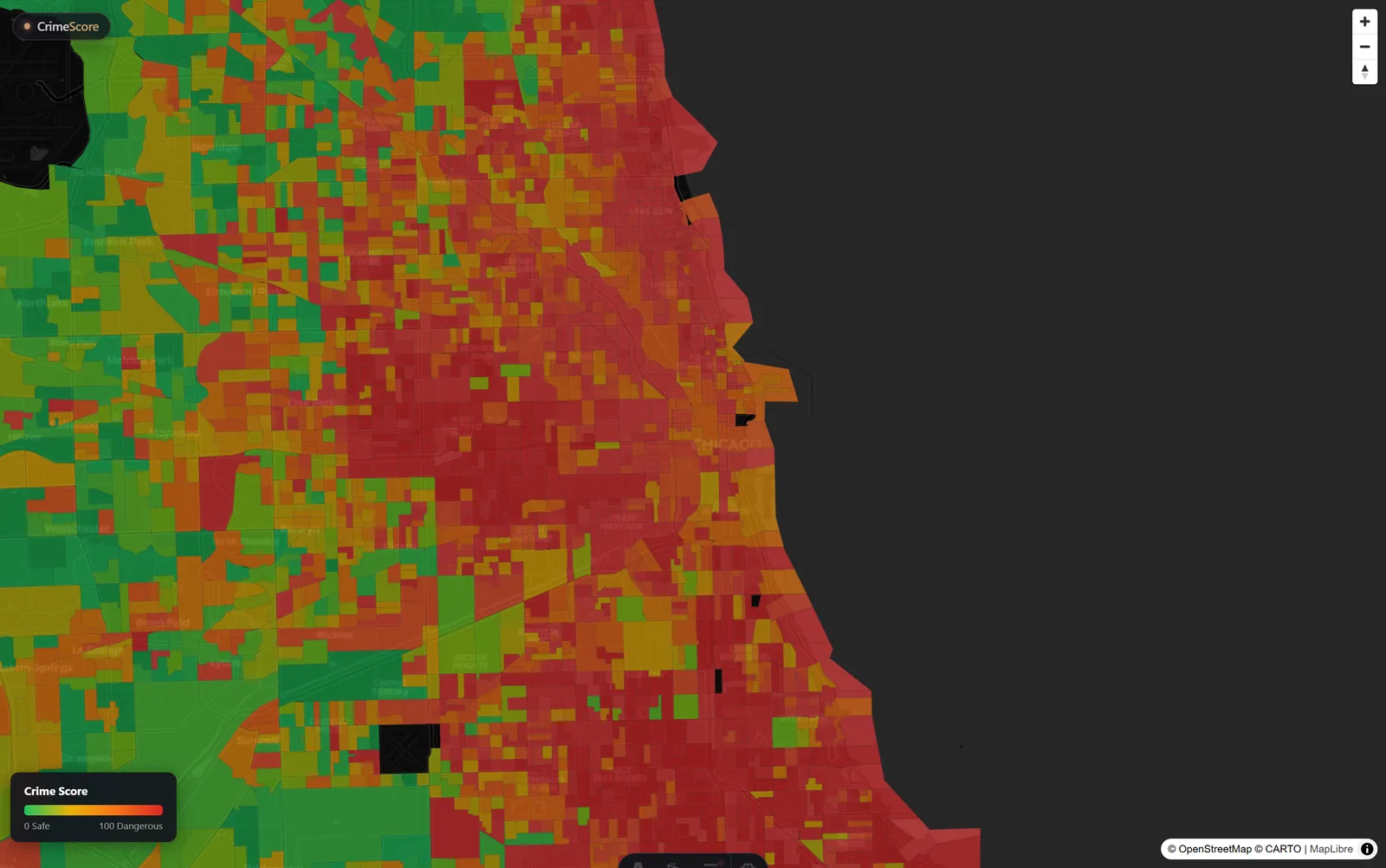 Chicago crime safety map