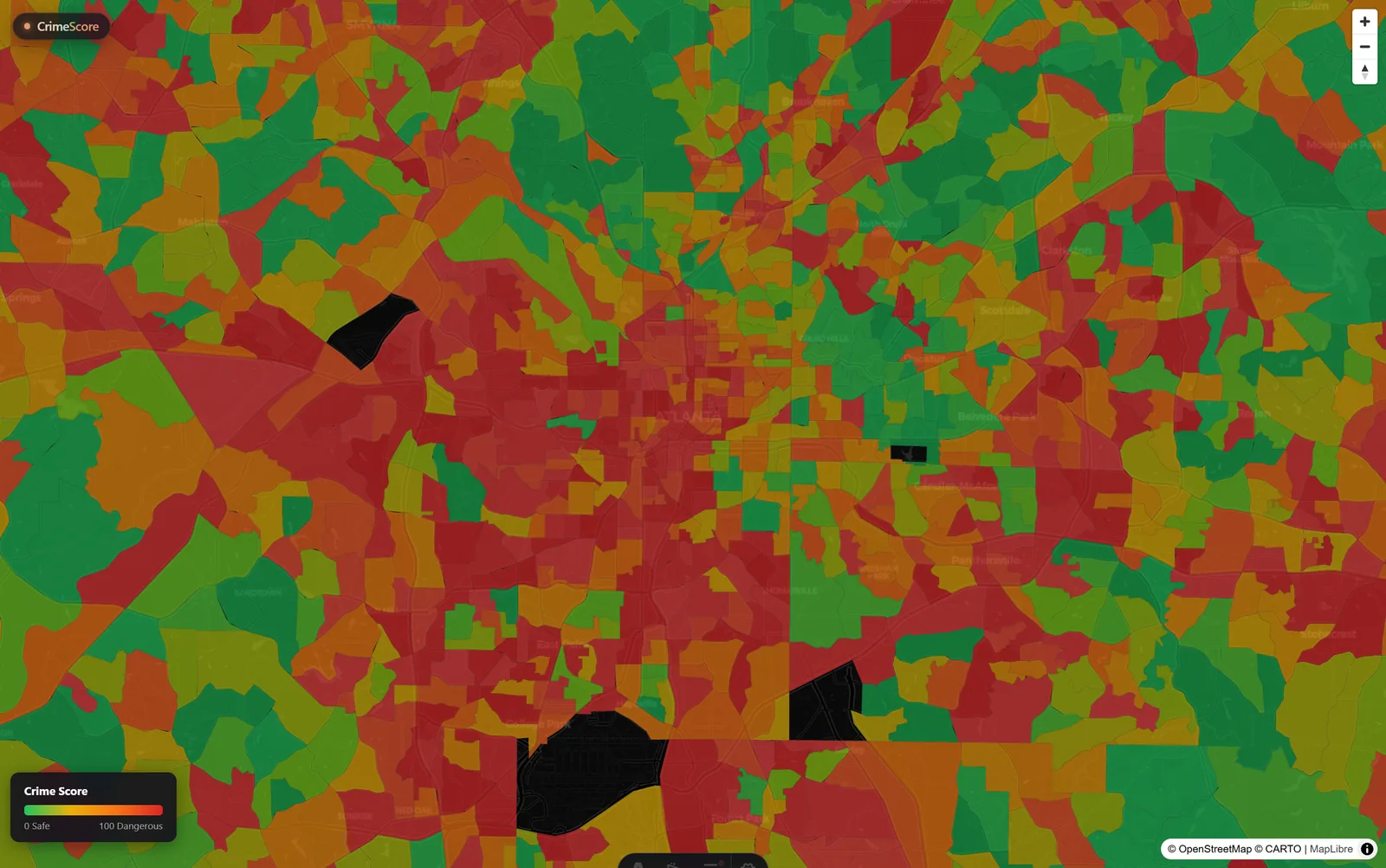 Atlanta crime safety map