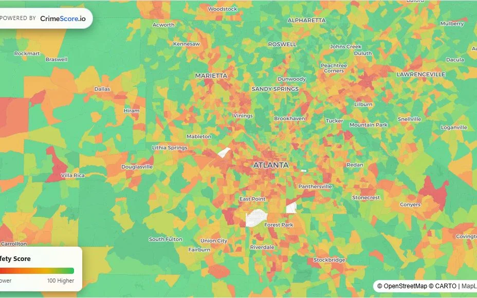 Atlanta crime safety map