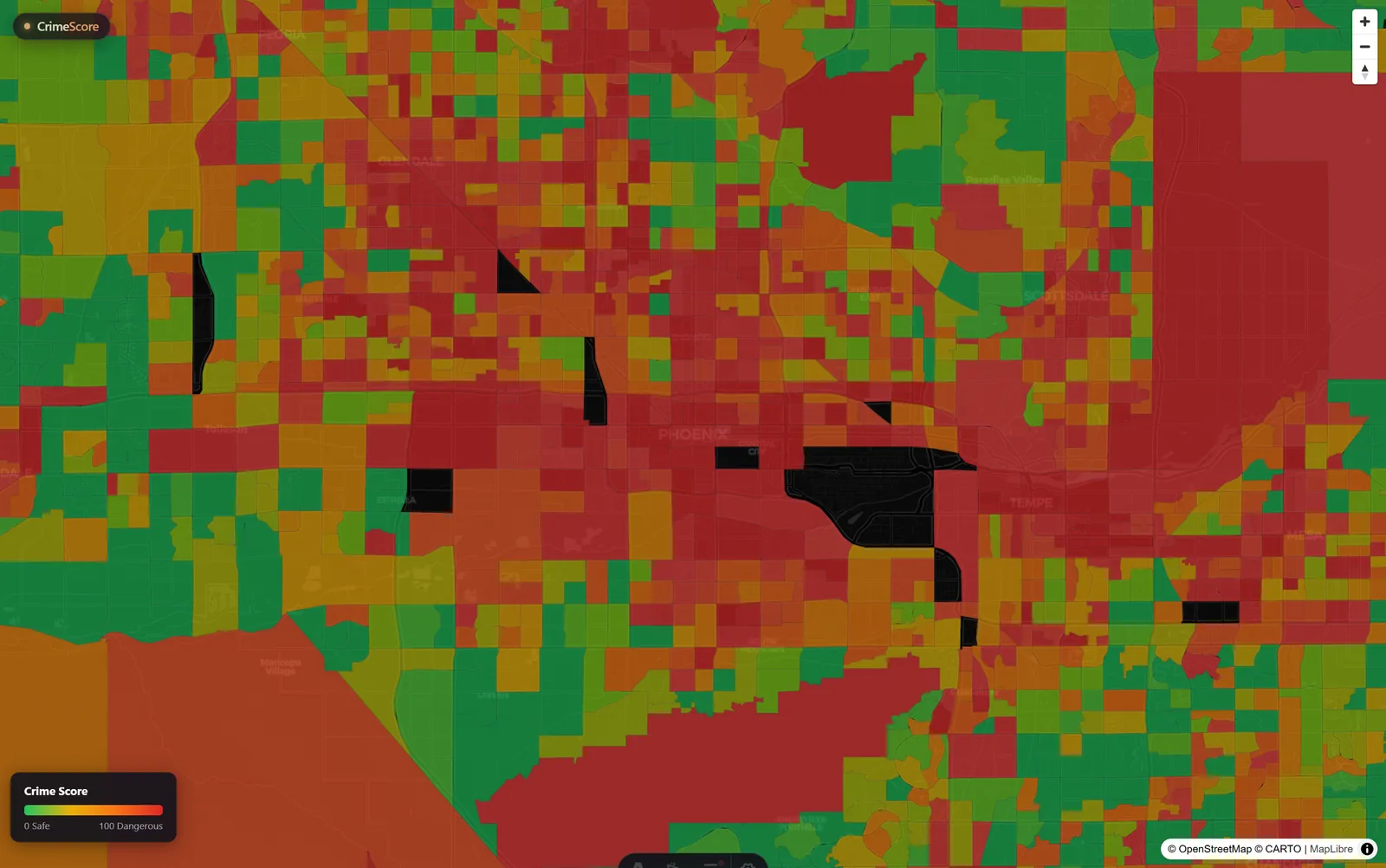 Phoenix crime safety map