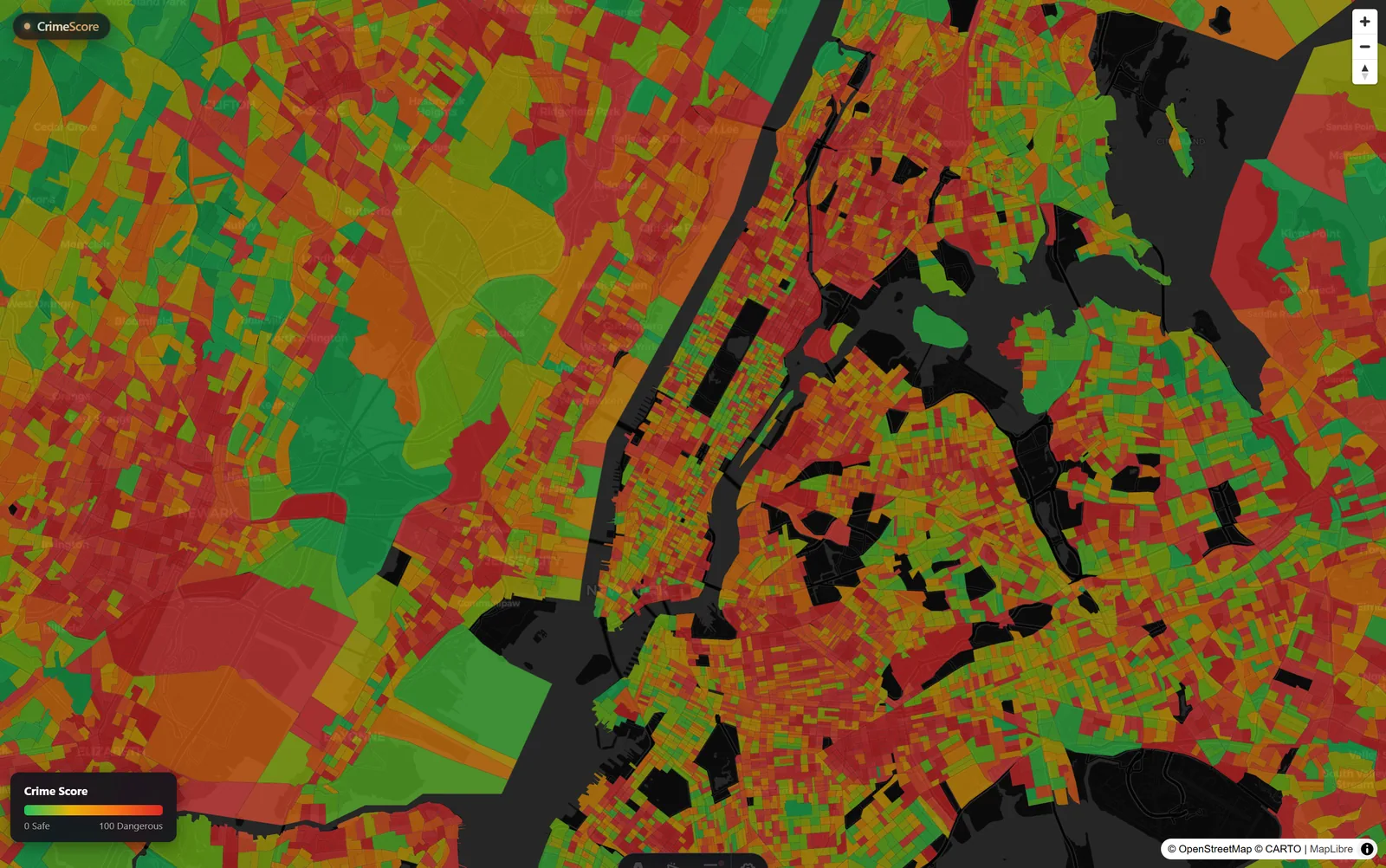 New York crime safety map